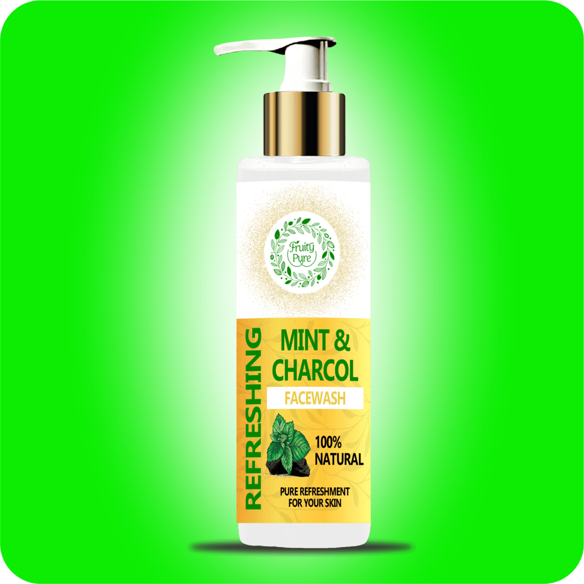 Mint & Charcoal Facewash - Facewash | Fruity Pure